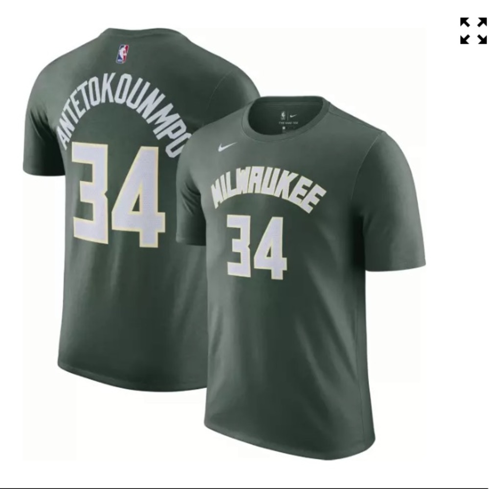 Nike Milwaukee Antetokkounmpo Green Shirt Size M